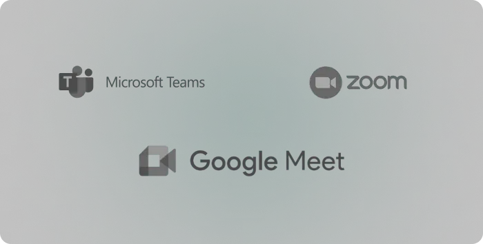 Supported meeting platforms: Zoom, Google Meet, and Microsoft Teams