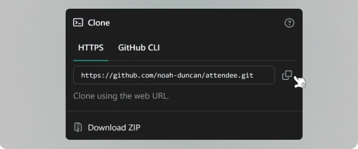 Attendee open source repository on GitHub
